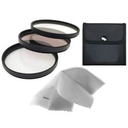 Nikon D80 High Grade Multi-Coated, Multi-Threaded, 3 Piece Lens Filter Kit (58mm) + Nwv Direct Microfiber Cleaning Cloth.